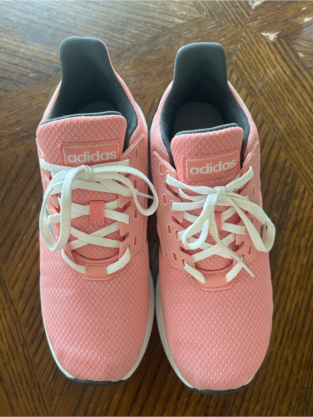 Like new adidas Women's Coral Pink Mesh Athletic Sneakers size 6